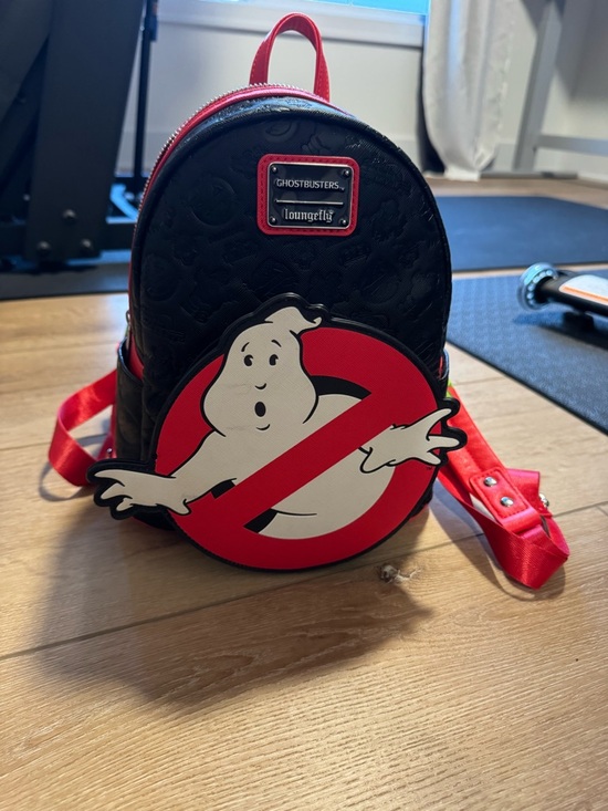 ghostbusters mini backpack Gearhumans 3D Slimer Custom This spirited accessory features a fully figural Ghostbusters - No Ghost Logo